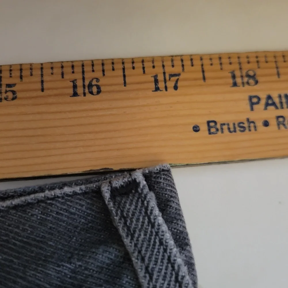 VTG LL Bean Flannel Lined Jeans Men's Size 34x31 Distressed Black Made In USA